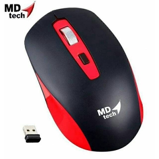 Wireless Mouse MD-TECH RF-169 USB เม้าส์ไร้สาย สีแดง