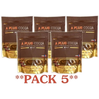 ส่งฟรี**Pack 5 ห่อ A plus cocoa เครื่องดื่มโกโก้ปรุงสำเร็จชนิดผง โกโก้เพื่อสุขภาพ 1 ห่อ บรรจุ 17 ซอง (5 ห่อ)