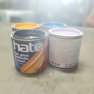 สีน้ำมัน สีเคลือบแอลคีดชนิดเงา ตรา Hato ขนาด 200 mL