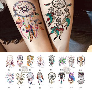 แทททู แทททูกันน้ำ Tattoo รอยสัก สติกเกอร์ลายสัก แทททูตาข่ายดักฝัน Dream catcher