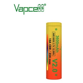 แท้ 100% ถ่านชาร์จ Vapcell 18650 3600mAh 10A/35A สีทอง 1 ก้อน ถ่านแรงเต็มเป็ค