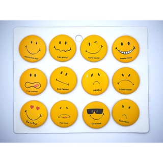 เข็มกลัด 3.2cm/4.4cm Smile Face        หน้ายิ้ม  Badge