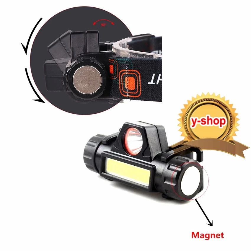 101 ไฟฉายคาดหัว Q5+COB  Outdoor USB Rechargeable พร้อมแม่เหล็ก thumbnail 3
