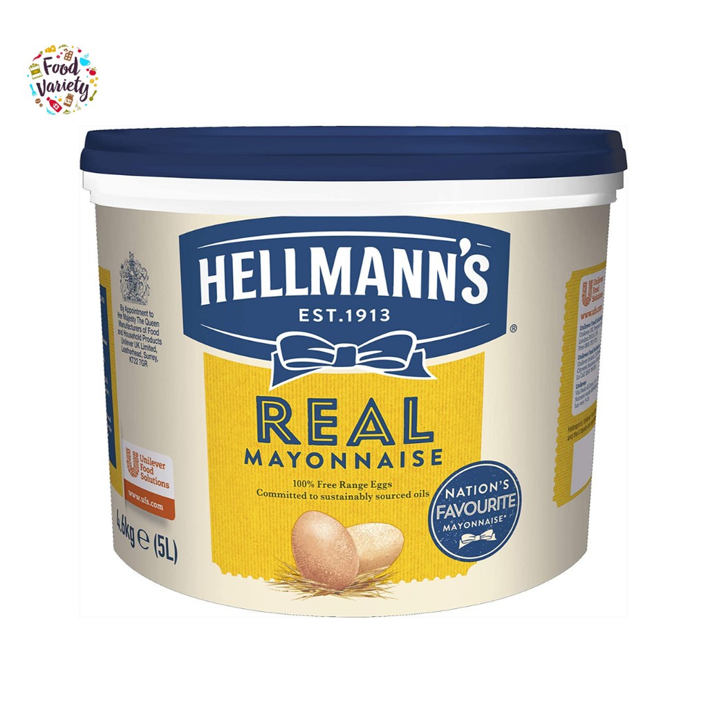 [Best before 31-July-2026] Hellmann’s Real Mayonnaise 4.6 Kg เฮลแมนส์ มายองเนส เข้มข้น 4.6 กิโลกรัม