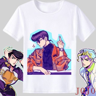 🧢เสื้อยืดลายการ์ตูน🧢เสื้อยืดแขนสั้น Bizarre Adventure ของ JOJO