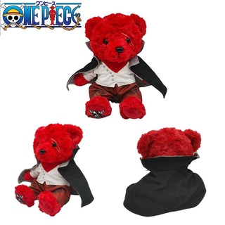 Cute 7.4in One Piece Red Shanks Teddy Bear Plush Toy Soft Stuffed Hug Doll Kids Gift