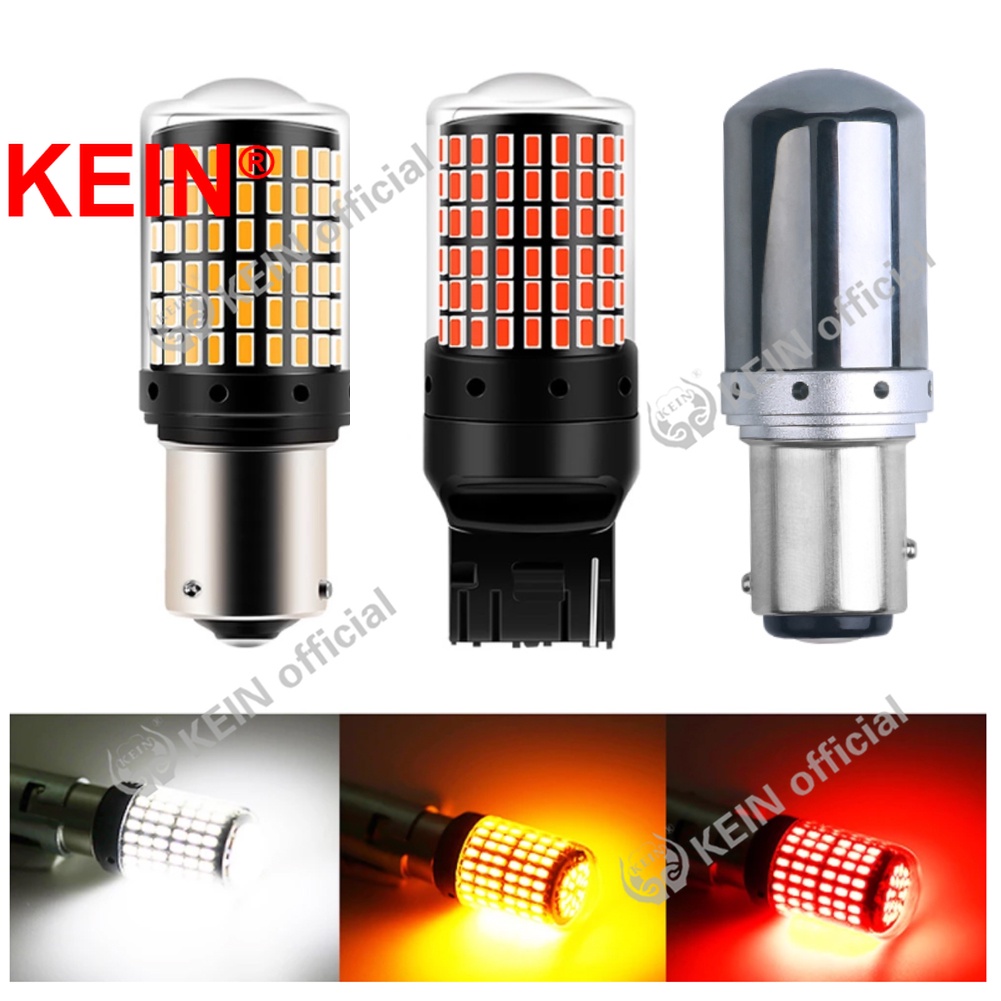 Kein 2PCS ไฮไลท์ 1156 LED 1157 T20 7443 7440 W21W BAY15D หลอดไฟ LED Park Light 1156 BA15S P21W P21 5W BAU15S ไฟเลี้ยว เบรค ไฟท้าย มอเตอร์ไซค์ หยุดไฟย้อนกลับ