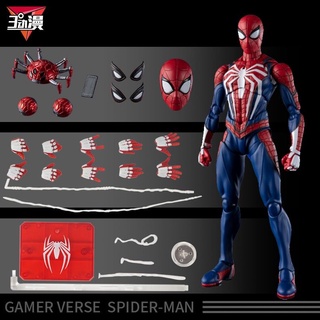 ในประเทศ SHF Marvel Avengers Spider-Man ชุดอัพเกรด Sony PS4 เกมรุ่น hand-made ของเล่นรุ่น（สินค้ายอดนิยม）