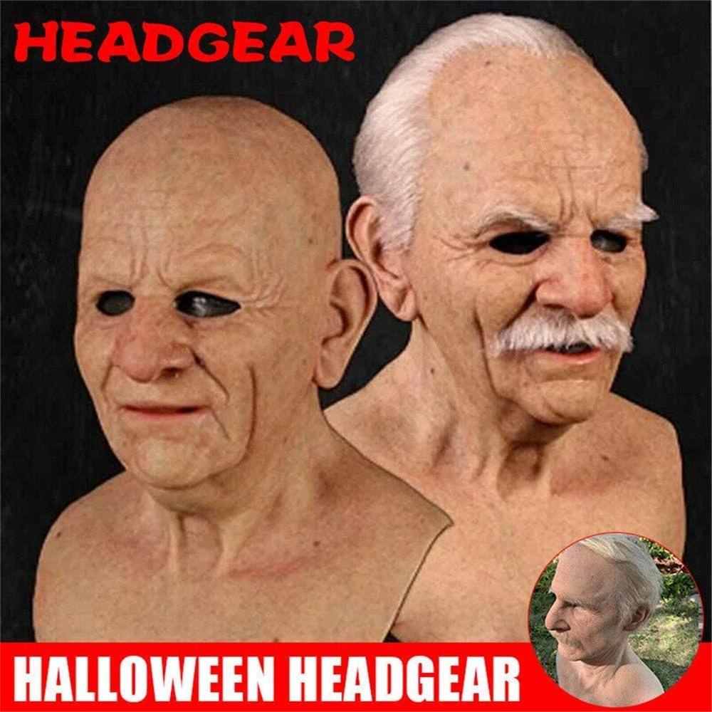 Latex Old Man Mask Male Disguise Realistic Masks Cosplay Costume Halloween Party