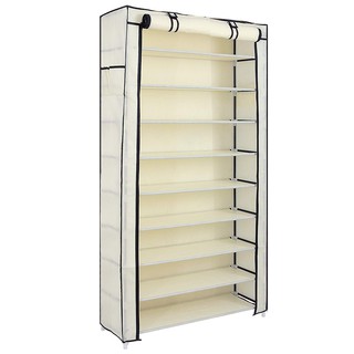 SONGMICS : SGMURXJ36M* ชั้นวางรองเท้า 10 Tiers Shoe Rack with Dustproof Cover