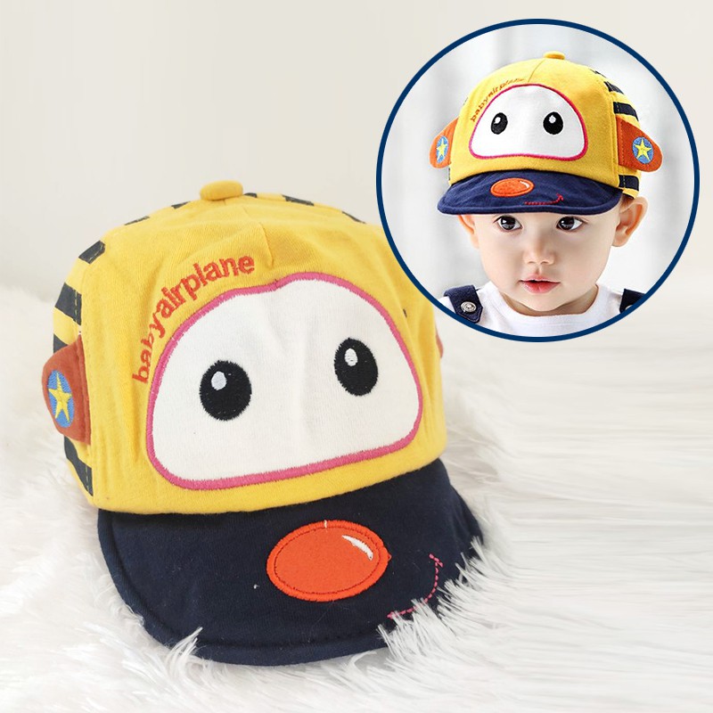 หมวกเด็ก GZMM รุ่น Baby airplane ปรับระดับได้ สำหรับเด็ก 6เดือน - 2ขวบ หมวกแก๊ปเบสบอล แฟชั่น สไตล์เก