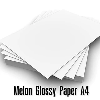 Melon PHOTO GLOSSY PAPERกระดาษเคลือบพิเศษผิวมันเงา 130-แกรม.- A4- 140-- 260-4x6-2605X7