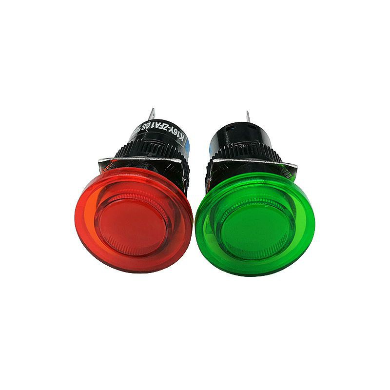 สวิทช์ปุ่มหัวเห็ด มีไฟ ดอกเห็ด LA16-11M Emergency Stop Push Button Switch 12vdc 24vdc 220vac