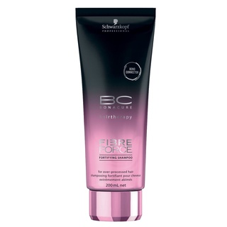 Schwarzkopf Bonacure Fibre Force Fortifying Shampoo 200ml.ชวาร์สคอฟ โบนาเคียว ไฟเบอร์ฟอส แชมพูสำหรับผมเสียพรุน