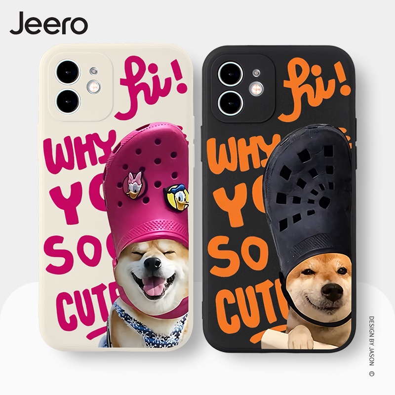 Jeero เคสคู่ เคสไอโฟน คู่รัก ขอบเหลี่ยมกันกระแทกซิลิโคนนุ่มการ์ตูนน่ารักตลก เคสโทรศัพท์ Compatible for iPhone 16 15 14 13 12 11 Pro Max SE 2020 X XR XS ip 8 7 Plus HFE1072