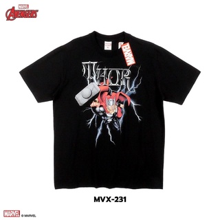 ผ้าฝ้าย 100% เสื้อยืดการ์ตูน ลาย THOR ลิขสิทธ์แท้ MARVEL COMICS  T-SHIRTS (MVX-231)S-3XL