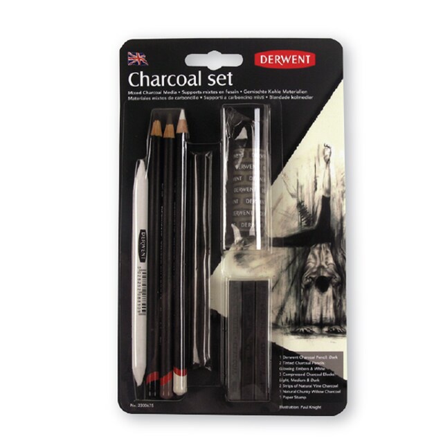 Derwent charcoal set mixed charcoal media I ดินสอสีชาร์โคล