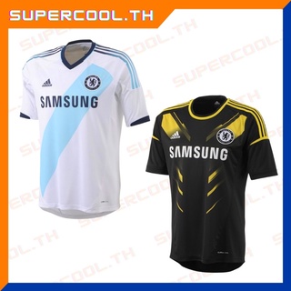 Chelsea 2012/2013 Away Third kit เสื้อเชลซีย้อนยุค เสื้อบอลเชลซีย้อนยุค เสื้อฟุตบอลเชลซี Chelsea black เสื้อChelsea