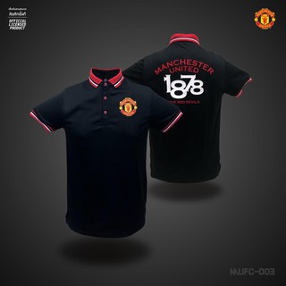 เสื้อโปโล ลิขสิทธิ์แท้ แมนยู Man U ( ชาย ) รุ่น MUFC 003 สีดำ