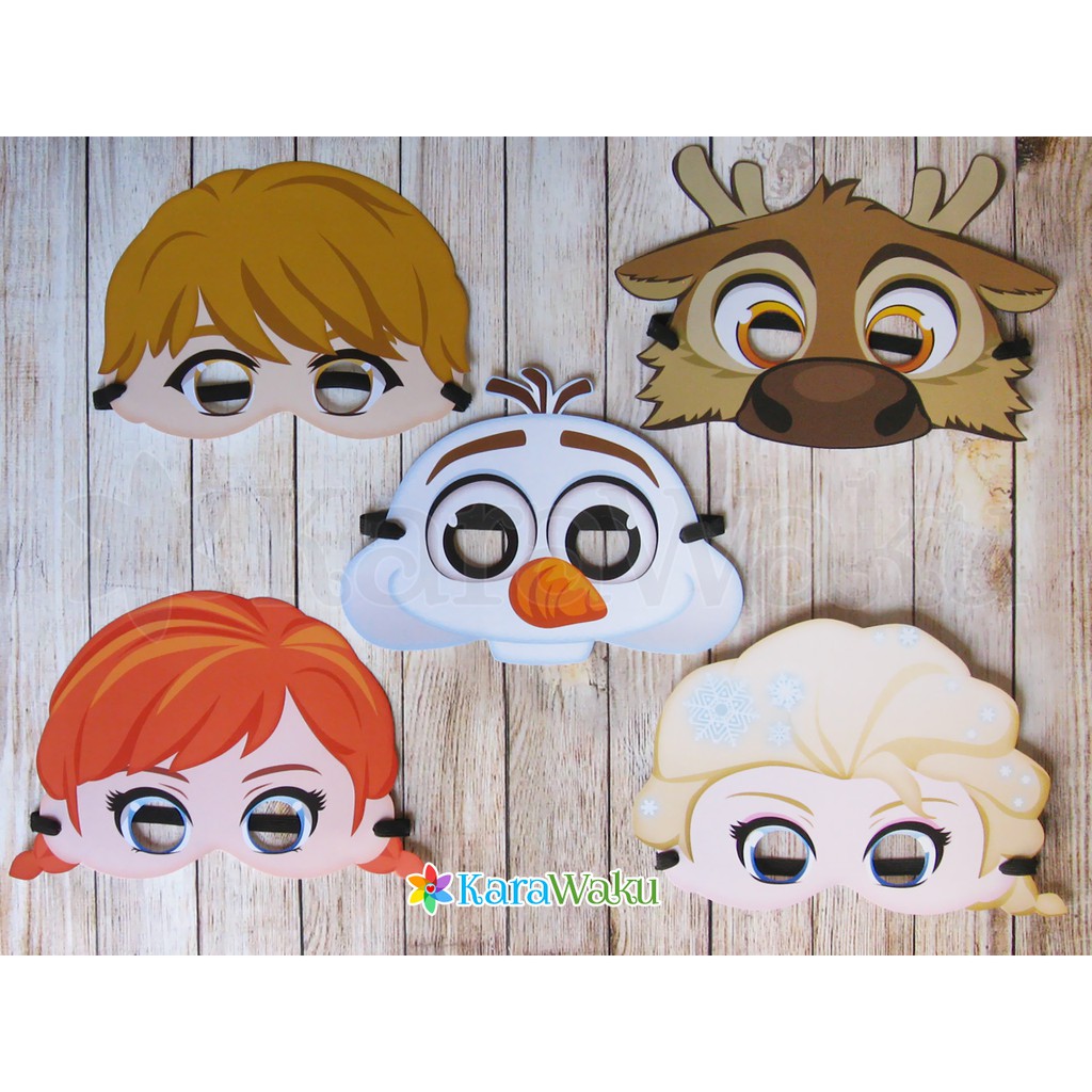 หน้ากากปาร์ตี้วันเกิดตัวละครแช่แข็ง / หน้ากากปาร์ตี้วันเกิด Elsa Anna Olaf Christoff Sven