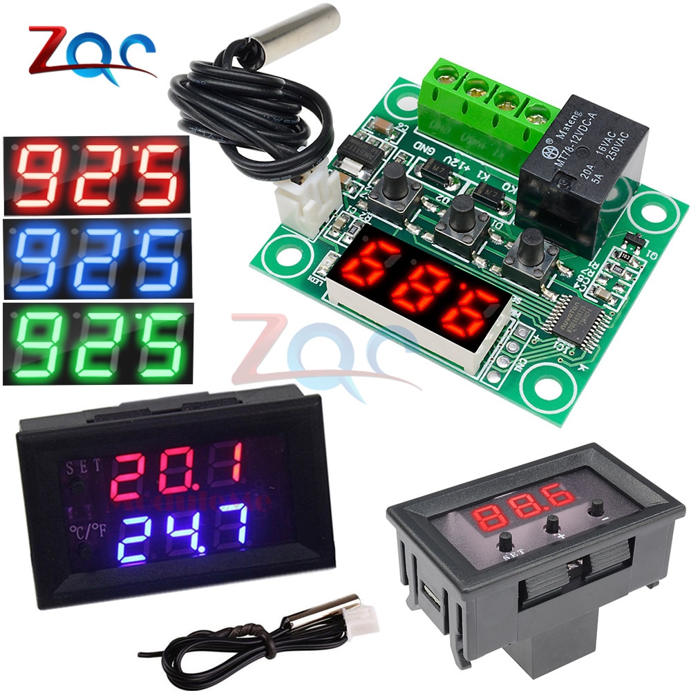 Dc 12V W1209WK W1209 Digital Thermostat อุณหภูมิ Controller Regulator Incubator NTC Sensor Meter กรณ