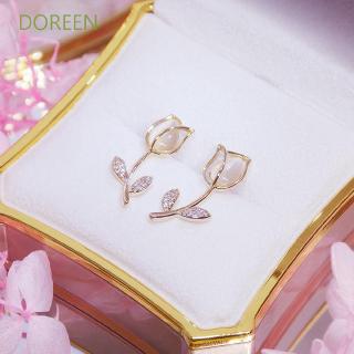 DOREEN Students Fashion Paved Zircon Opal Women Stud Earrings