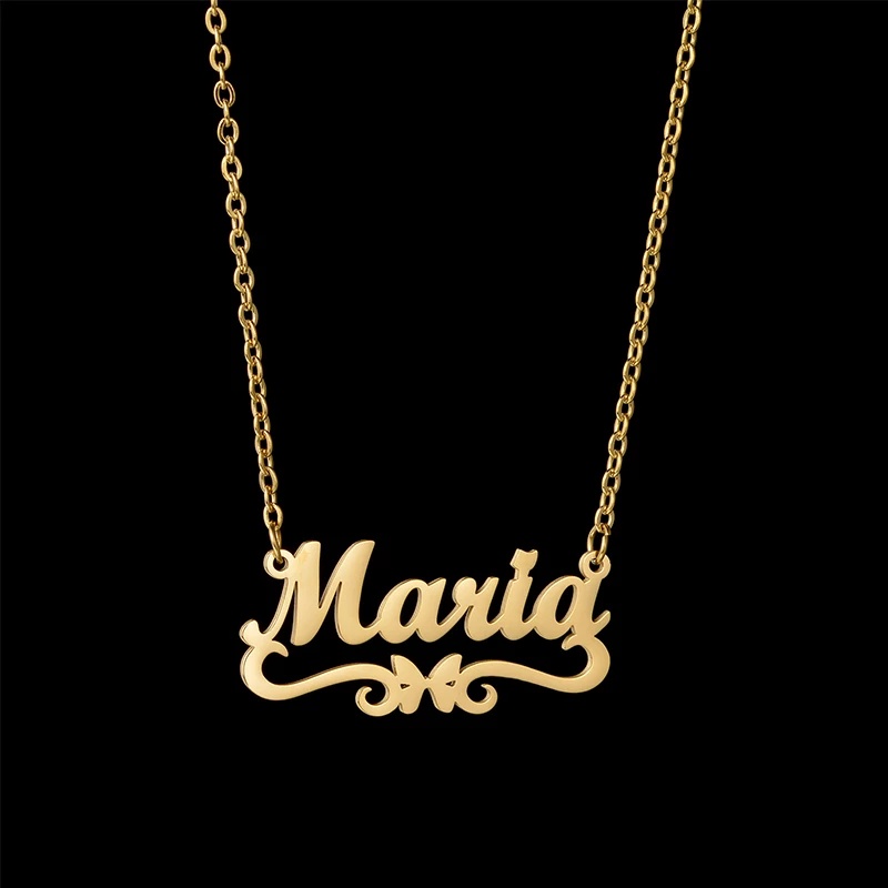 Personalized Name Necklace Personalized Hearts Crown Pendant Necklace For Women Girls Jewelry Access
