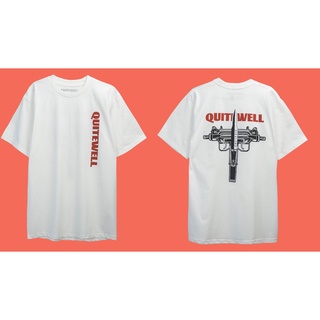 เสื้อยืดผ้าฝ้ายพิมพ์ลายขายดี ☇✱QWT54-2 BULLET WHITE ขาว