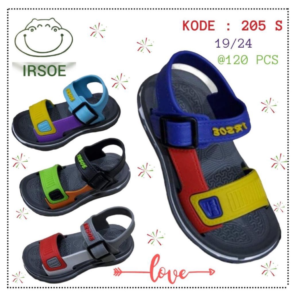 IR-205S รองเท้าแตะยางสําหรับเด็ก Irsoe Uk 19-24