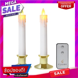 เชิงเทียน LED CLAIRE 0.06 วัตต์ WARMWHITE 18.5 ซม. เทียน LED DUAL LED TAPER CANDLE CLAIRE 0.06W WARMWHITE 18.5CM