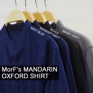 Mandarin Long Sleeve เสื้อเชิ้ต oxford คอจีน แขนยาว