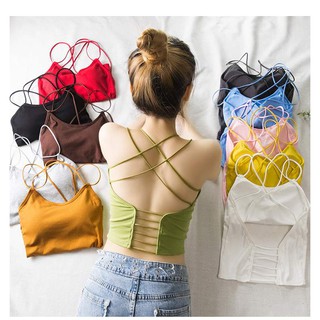 [CB-1021] mimibra สายเดี่ยวสายไขว้ เสื้อชั้นในสปอร์ตบรา
