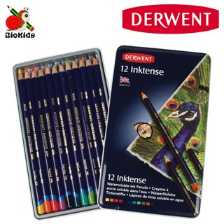 Derwent inktense 12 I สีไม้ระบายน้ำสีสด 12 สี