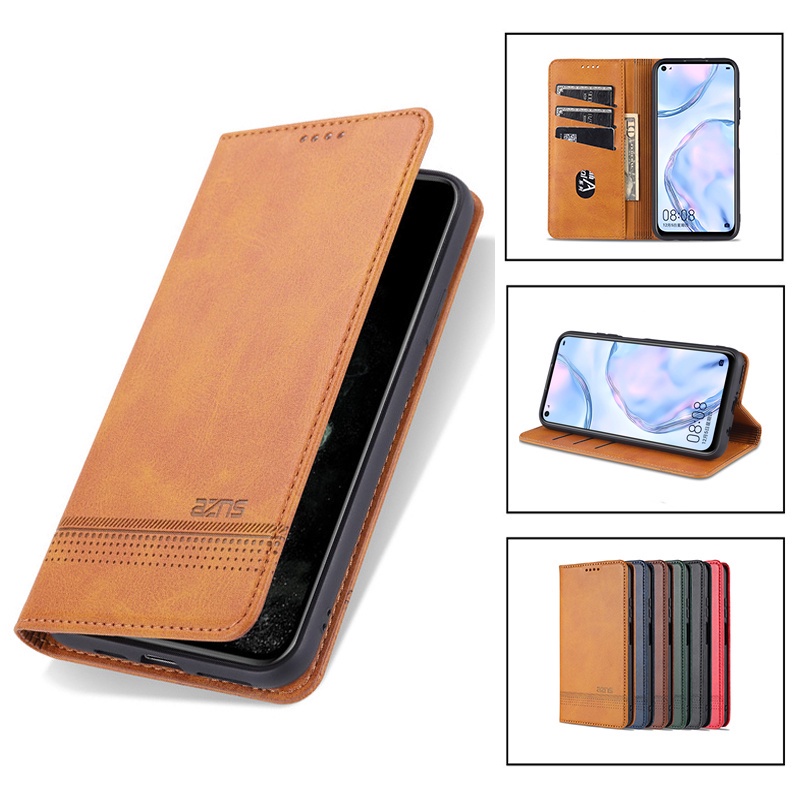 Huawei Y7A Y8P Y7P Nova9 Y5P Honor 9X lite Honor 9s Honor 9C ซองหนังพลิกธุรกิจแม่เหล็กที่แข็งแกร่งอั