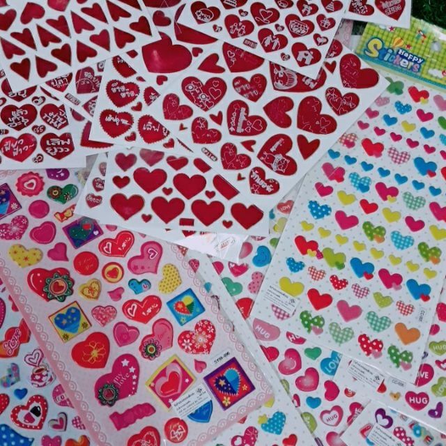 สติกเกอร์การ์ตูน สติกเกอร์วาเลรไทน์  พร้อมส่ง
