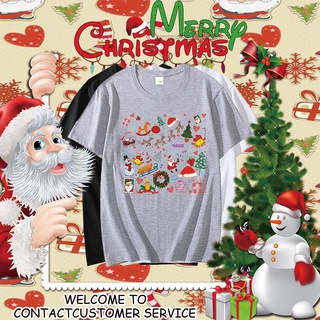 เสื้อผ้าคริสต์มาส เสื้อยืด เสื้อยืดสีขาวผู้หญิง เสื้อ Christmas เสื้อวันคริสต์มาส เสื้อยืดวันคริสต์มาส คอกลม 471