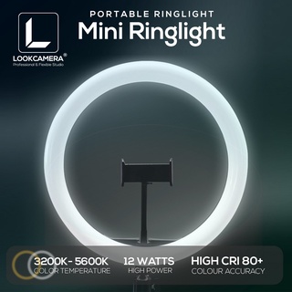 (ใส่โค้ด MON105RD ลด 70.-) ไฟวงแหวน ไฟแต่งหน้า Mini Ringlight ประบได้ 3 สี กำลังไฟ  12 วัตต์