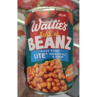 ถั่วขาว ใน ซอสมะเขือเทศ ปรุงรส wattie full of beanz baked beans 420g