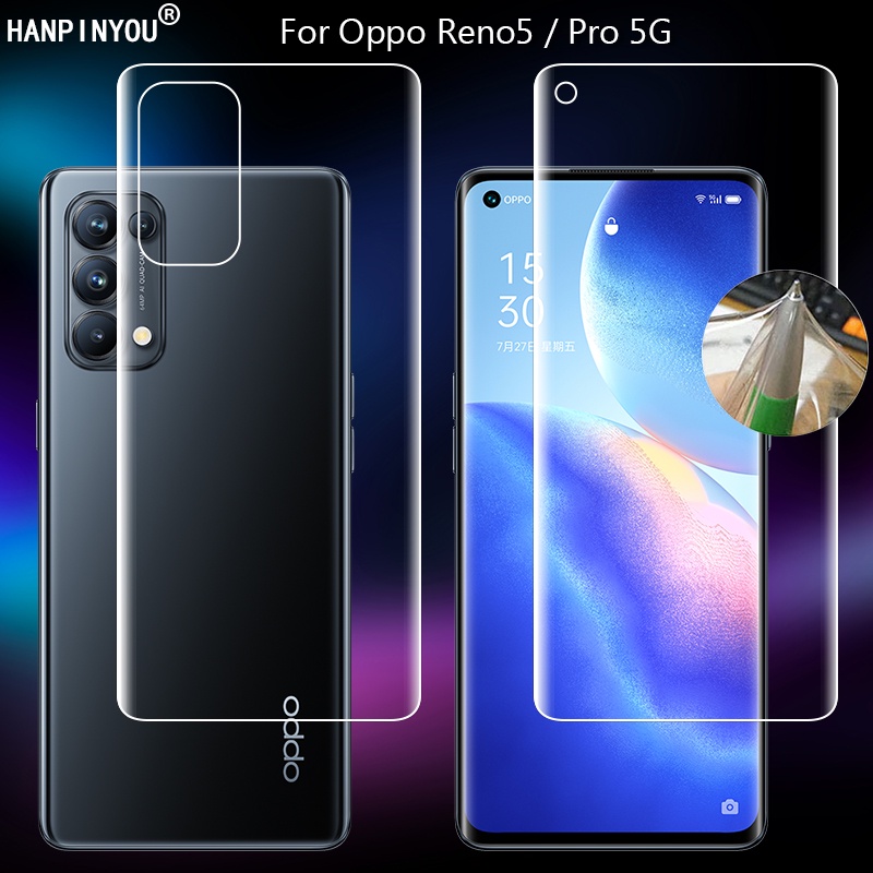 ฟิล์มไฮโดรเจลบางเฉียบสําหรับ Oppo Reno5 Pro Plus 5G Reno 5 Pro+ ฟิล์มกระจกนิรภัยป้องกันหน้าจอ (ไม่มี