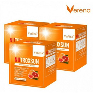 (3กล่อง) Verena NutroxSun นูทร๊อคซัน นวัตกรรมในการดูแลปกป้องผิวจากแสงแดด กล่องละ 10 ซอง