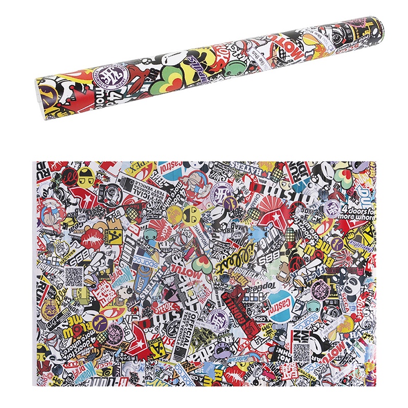 RUN Rock Panda การ์ตูน Graffiti สติกเกอร์รถระเบิดแผ่น Decal สติกเกอร์ 20 x 30
