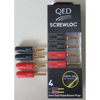 QED SCREWLOC ABS 4MM Banana Plug - 4 ตัว