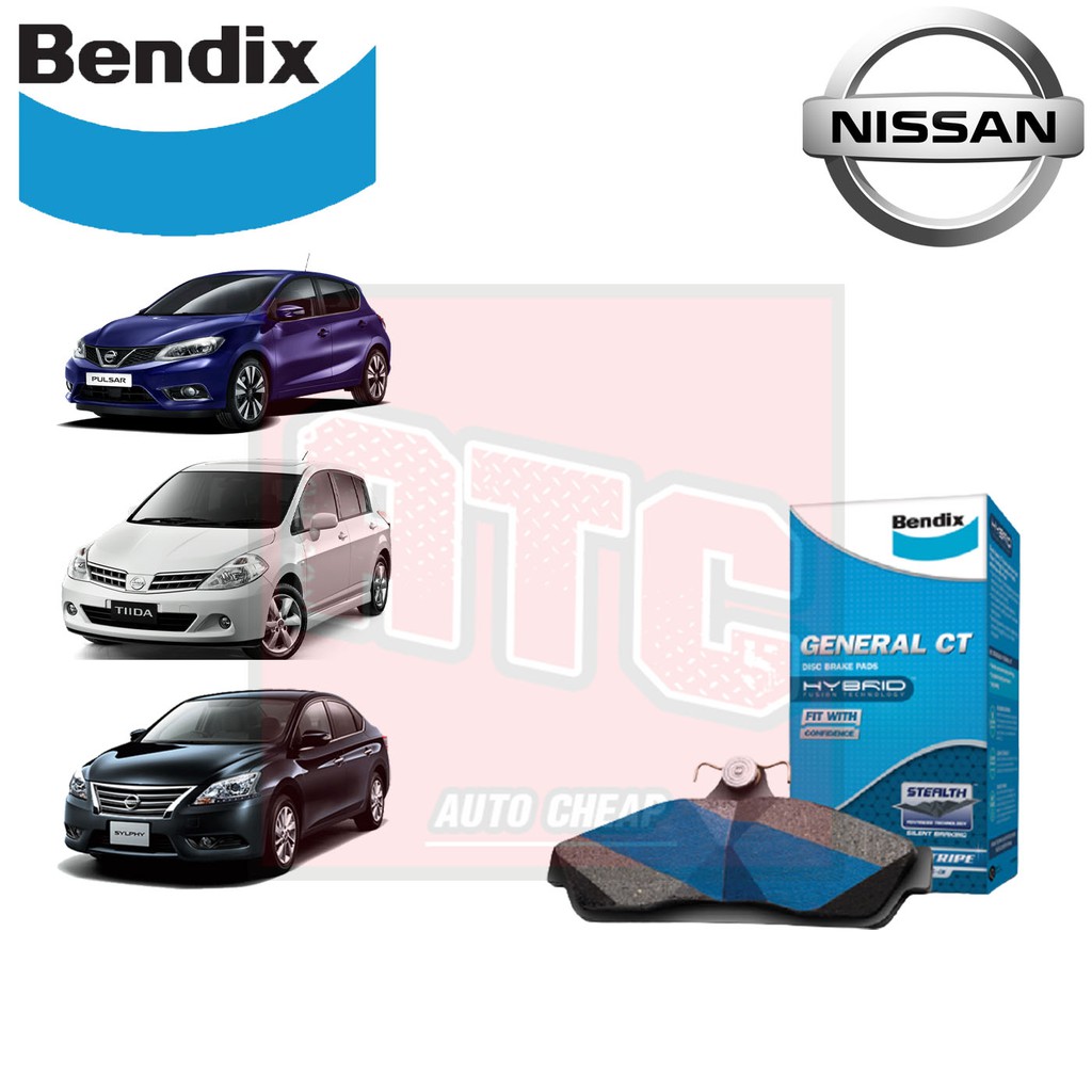 Bendix ผ้าเบรค nissan sylphy pulsar tiida นิสสัน ซิลฟี่ พัลซาร์ ทีด้า General CT