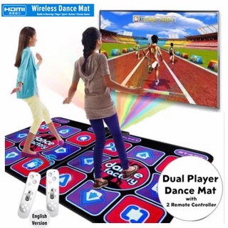 READY STOCKWireless Dance Mat TV Game Dancing Pads Dual Player 2 Gamepad Remote Controller HDMI Sports Yoga Recreation 8