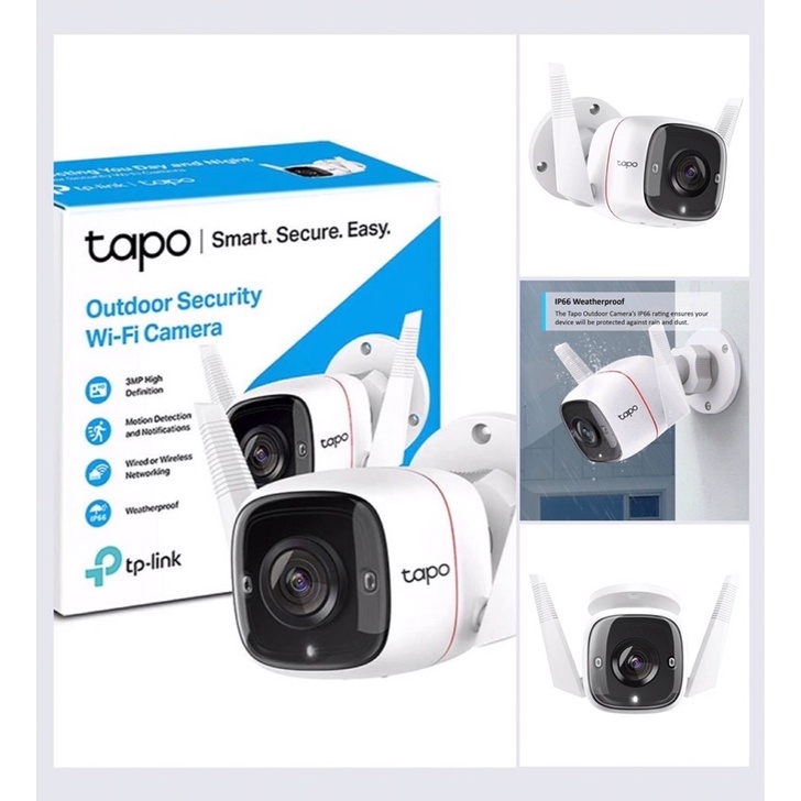กล้องวงจรปิดไร้สาย TP-LINK (Tapo C310 ,Tapo C320WS) Outdoor Security Wi-Fi Camera ,3MP, 2-way Audio 