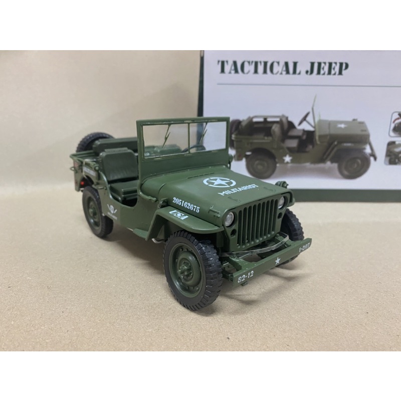 โมเดลรถเหล็ก jeep ทหาร TACTICAL U.S.A สเกล1:18 รายละเอียดตัวรถสวยสมจริงทั้งภายนอกและภายในเป็นงานโมเดลสำหรับตั้งโชว์