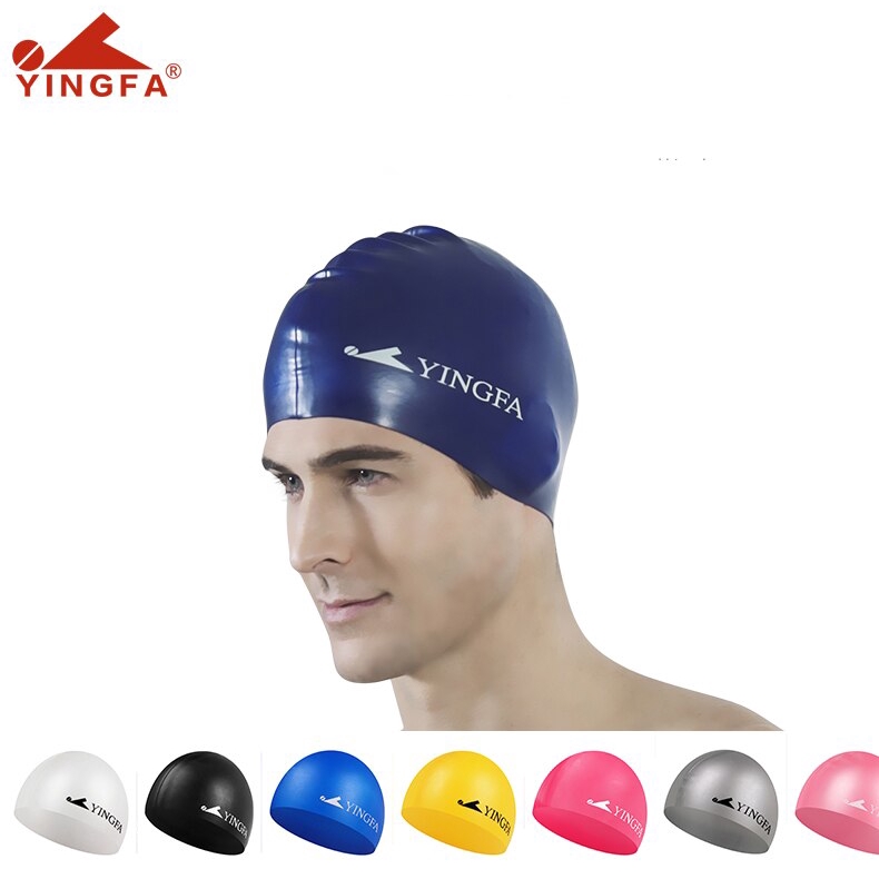 yingfa หมวกซิลิโคนหมวกว่ายน้ําแฟชั่น unisex