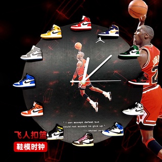 Aj นาฬิกาแขวนผนัง โมเดลรองเท้า Jumpman dunk Jordan No. 23 3D ขนาดเล็ก