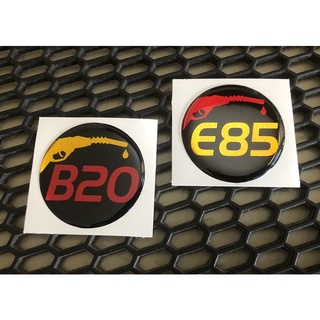 B20  E85 สติกเกอร์ติดถังน้ำมัน  สติกเกอร์ Oil B20 E85