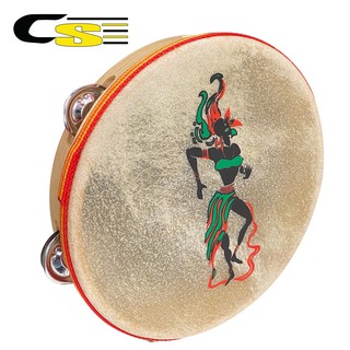 แทมโบรีนหนังการ์ตูน 9 นิ้ว รุ่นYG-109 ( 9" Tambourine With Head) (แทมมารีน, แทมบูรีน, Tambourine)